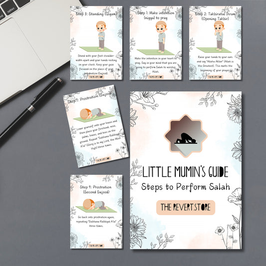 Little Mumin's Guide - Steps to perform SALAH (Flash Card)